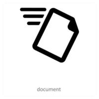 documento e carta icona concetto vettore