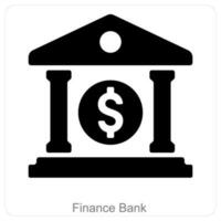 finanza banca e bancario icona concetto vettore