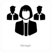 manager e capo icona concetto vettore