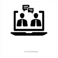 virtuale incontro e conferenza icona concetto vettore