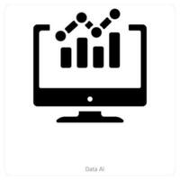 dati al e predittivo icona concetto vettore