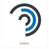 analisi e diagramma icona concetto vettore