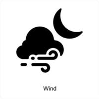 vento e aria icona concetto vettore