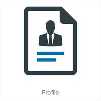 profilo e account icona concetto vettore
