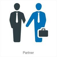 partner e attività commerciale icona concetto vettore