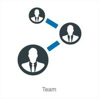 squadra e gruppo icona concetto vettore