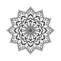 mandala colorazione libro. sfondo disegno, piastrella modello, camicia, saluto carta, etichetta, pizzo modello e tatuaggio. decorazione per interno design. vettore etnico orientale cerchio ornamento. bianca sfondo