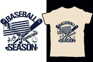 baseball è mio preferito stagione vettore t camicia design