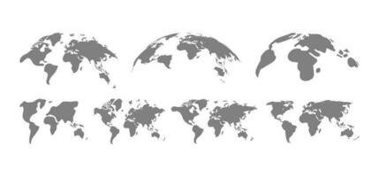 impostato di mondo carta geografica design illustrazione vettore