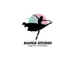 danza logo silhouette design vettore