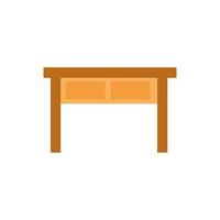 icona isolata di mobili da scrivania in legno