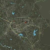 vettore città carta geografica di Tirana, Albania
