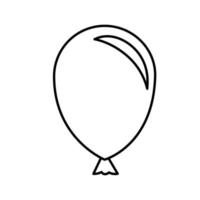 icona di stile della linea dell'elio del palloncino vettore