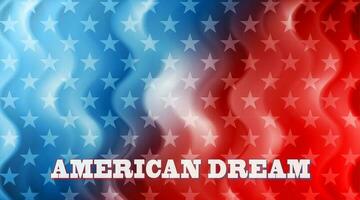Stati Uniti d'America bandiera colori e stelle astratto ondulato americano sfondo vettore