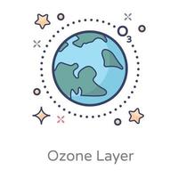 disegno dello strato di ozono vettore
