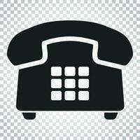 Telefono vettore icona. vecchio Vintage ▾ telefono simbolo illustrazione. semplice attività commerciale concetto pittogramma su isolato sfondo.