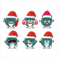 Santa Claus emoticon con griglia cartone animato personaggio vettore