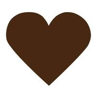 piatto design di cuore sagomato cioccolato vettore