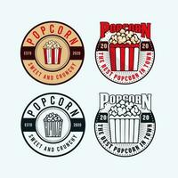 impostato di Popcorn vettore nero Vintage ▾ incisione illustrazione.