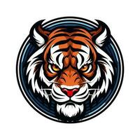 tigre mano disegnato logo design illustrazione vettore