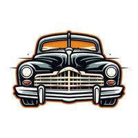 Vintage ▾ auto mano disegnato logo design illustrazione vettore