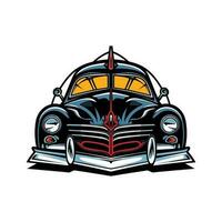 Vintage ▾ auto mano disegnato logo design illustrazione vettore