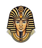 un' maestoso egiziano d'oro Faraone vettore clip arte illustrazione, incarnando energia e regalità, Perfetto per antico Egitto ispirato disegni e storico progetti