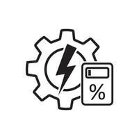 Basso energia costo. vettore lineare icona isolato su bianca sfondo.