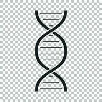 dna vettore icona. medicina molecola piatto illustrazione.