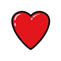 icona di stile pop art di amore del cuore vettore