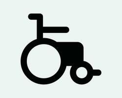 sedia a rotelle icona Disabilitato disattivare invalidità ruota sedia medico handicap aiuto ospedale cura nero bianca grafico clipart opera d'arte simbolo cartello vettore eps