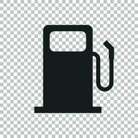 carburante gas stazione icona. auto benzina pompa piatto illustrazione. vettore