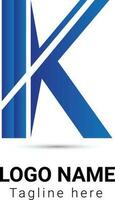 moderno aziendale logo design modello, lettera logo freccia design modello con astratto K forma vettore
