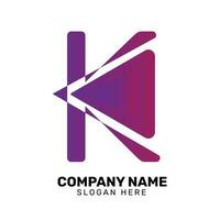 moderno aziendale logo design modello, lettera logo freccia design modello con astratto K forma vettore