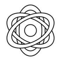 icona di stile linea molecola atomo vettore