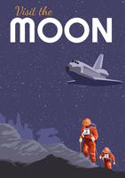 Esperienza Moon Travel Poster vettore