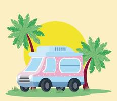camion dei gelati estivi vettore