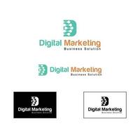 astratto stile d lettera logo design per il tuo aziendale identità. digitale marketing logo design per il tuo attività commerciale identità. vettore
