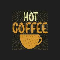 caldo caffè speciale mano disegnato lettering vettore