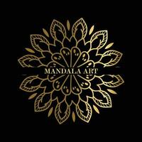 lusso mandala sfondo con d'oro arabesco modello Arabo islamico est stile. Ramadan stile decorativo mandala. mandala per Stampa, manifesto, coperchio, opuscolo, volantino, striscione. vettore