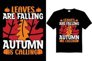 autunno autunno t camicia design vettore, autunno autunno t camicia grafica. foglia autunno camicia design vettore