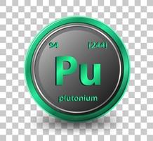 elemento chimico del plutonio vettore
