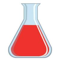 chimico bottiglia test tubo icona. chimica bicchiere borraccia coppa con chimico liquido. laboratorio test contenitore pozione icona apparato micropipetta. laboratorio cristalleria contagocce fiala e fiala scienza attrezzatura vettore