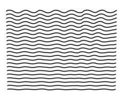impostato di ondulato orizzontale Linee. semplice vettore lineare illustrazione.