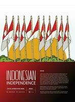 dirgahayu kemerdekaan republik Indonesia. traduzione contento indonesiano indipendenza giorno illustrazione vettore