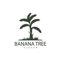 Banana albero logo, Banana albero semplice silhouette disegno, pianta icona simbolo vettore illustrazione