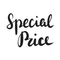 speciale prezzo parola iscrizione vettore lettering disegnato a mano calligrafia