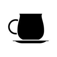 caffè tazza icona vettore. tè tazza illustrazione cartello. moca simbolo. tè logo. caldo bevanda marchio. vettore