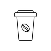 caffè tazza icona vettore. tè tazza illustrazione cartello. moca simbolo. tè logo. caldo bevanda marchio. vettore