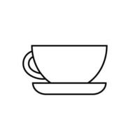 caffè tazza icona vettore. tè tazza illustrazione cartello. moca simbolo. tè logo. caldo bevanda marchio. vettore